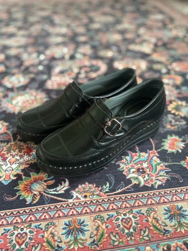 کفش زنانه طبی چرم سوگو کفی ضد خار پاشنه